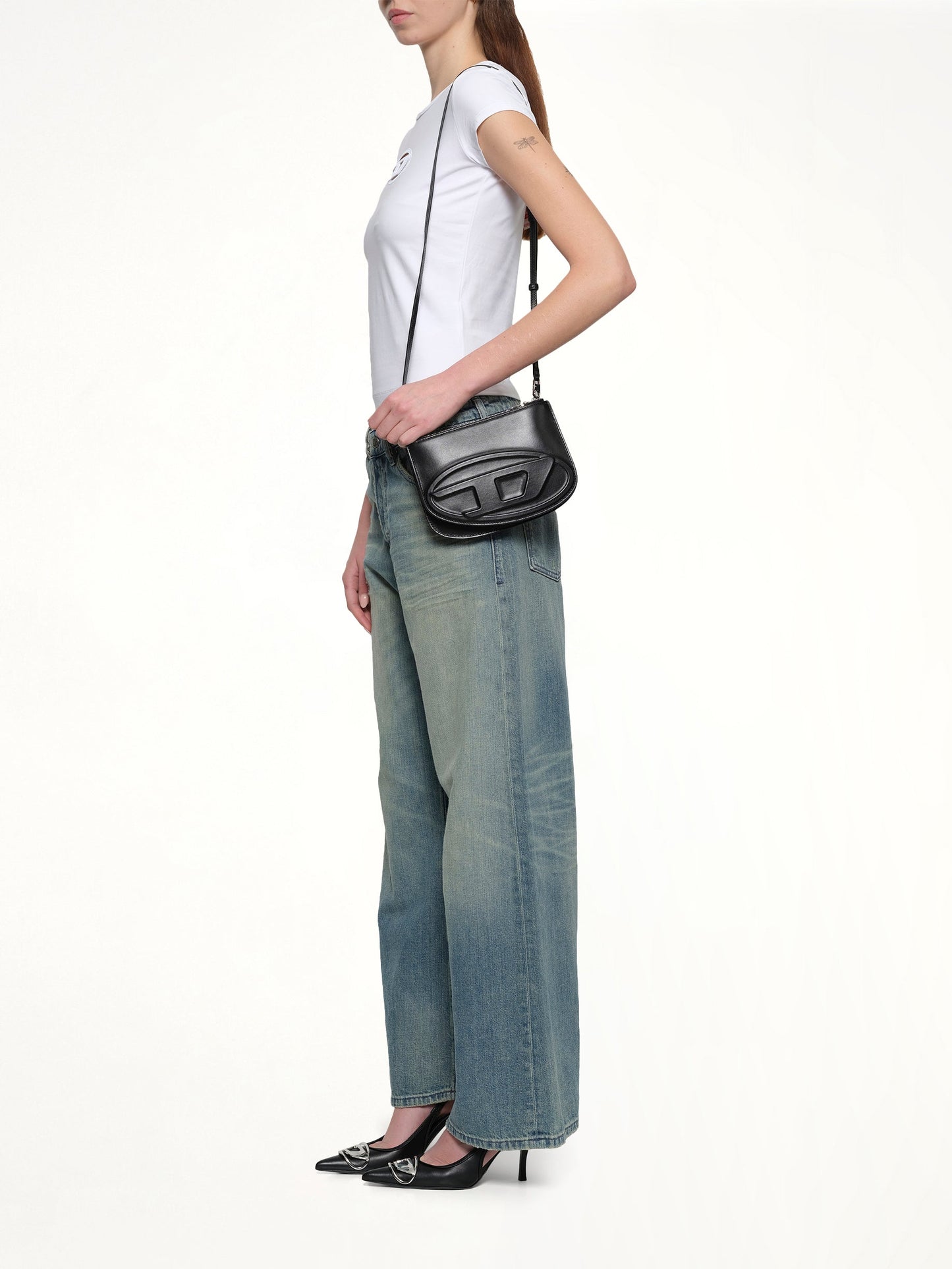 DIESEL 1DR TWIN Shoulder Bag (Black)