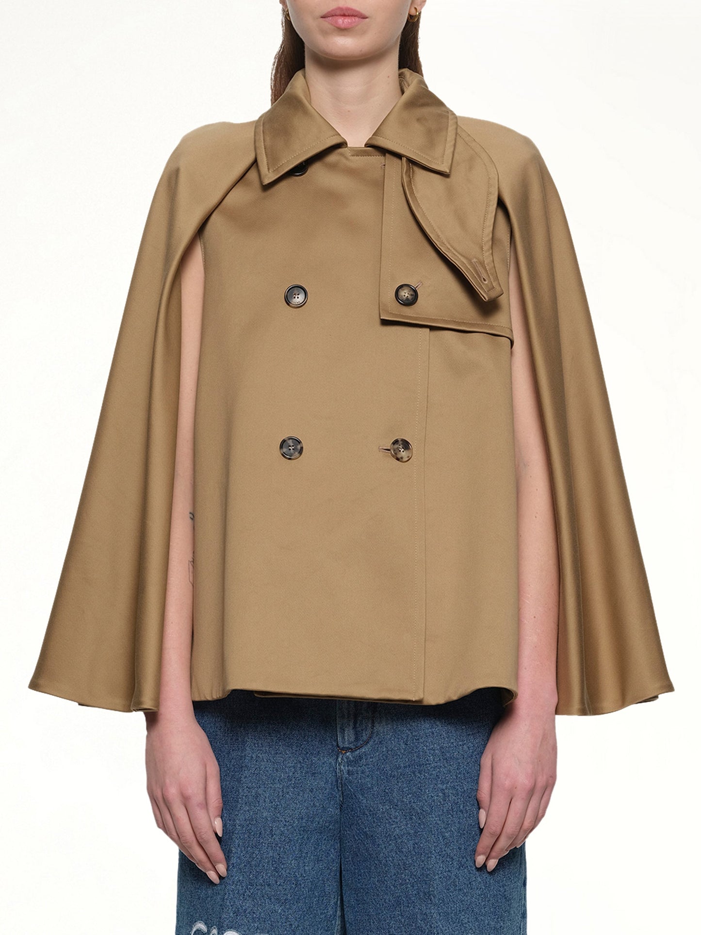 Image of Coats & Jackets. Productname: LOEWE Cape Jacket in Beige colour by brand - LOEWE