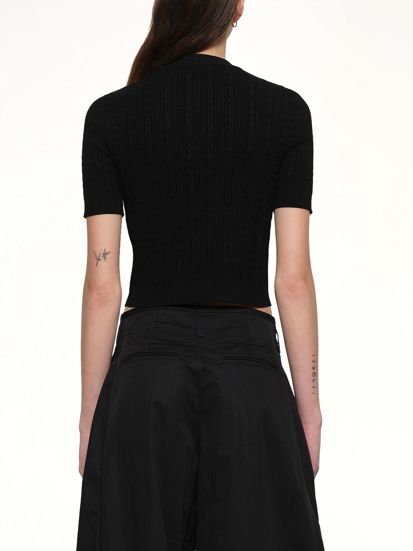 BALMAIN SS Buttoned Torsade Knit Cardigan (Black)