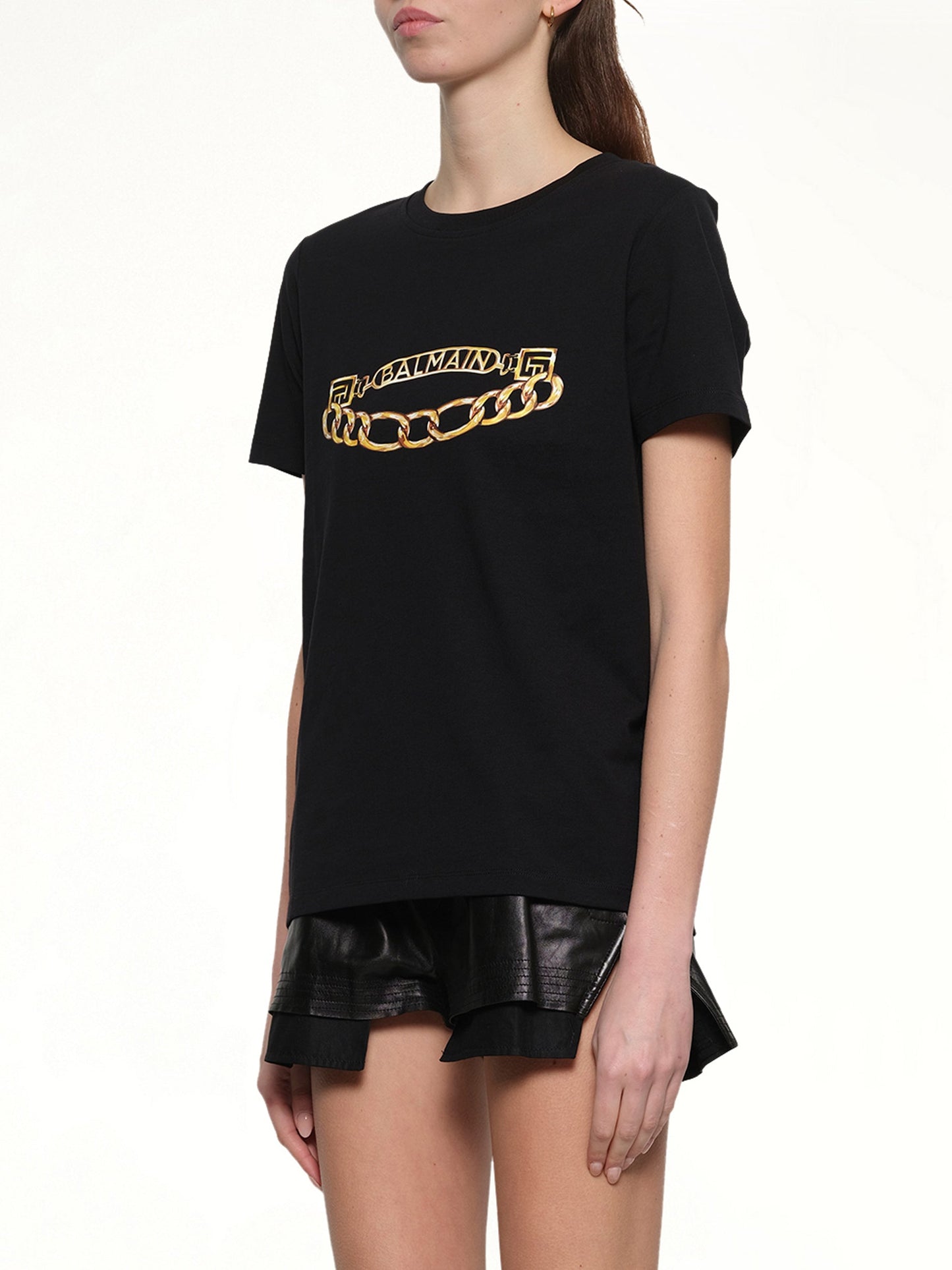 BALMAIN Balmain Chains Printed T-Shirt (Black/Gold)