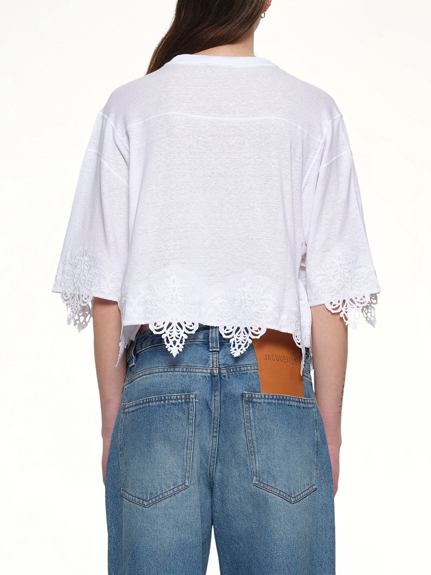 BALMAIN Balmain Emblem Baseball T-Shirt (White)