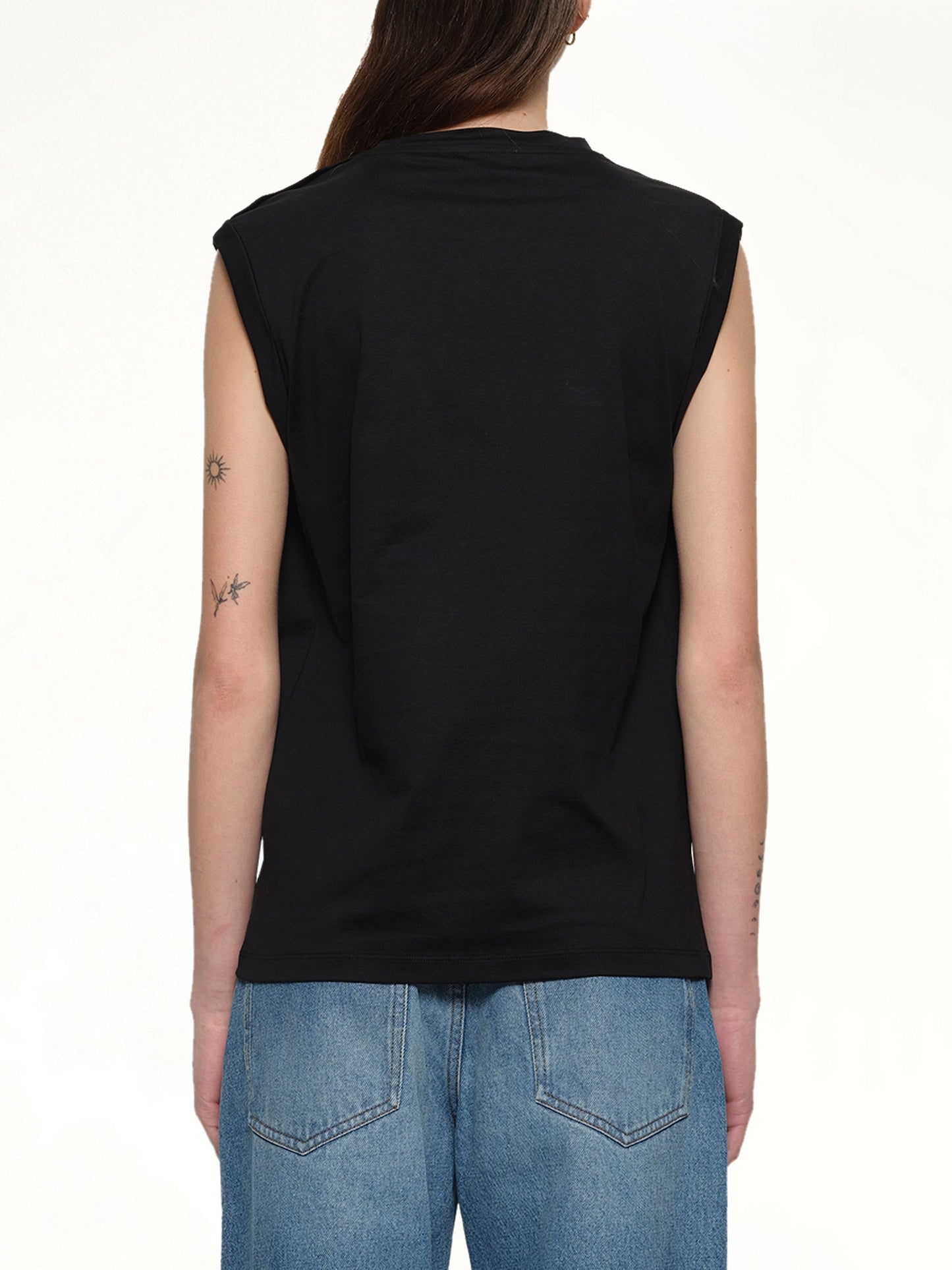 BALMAIN 3 Buttons Logo Tank Top (Black)