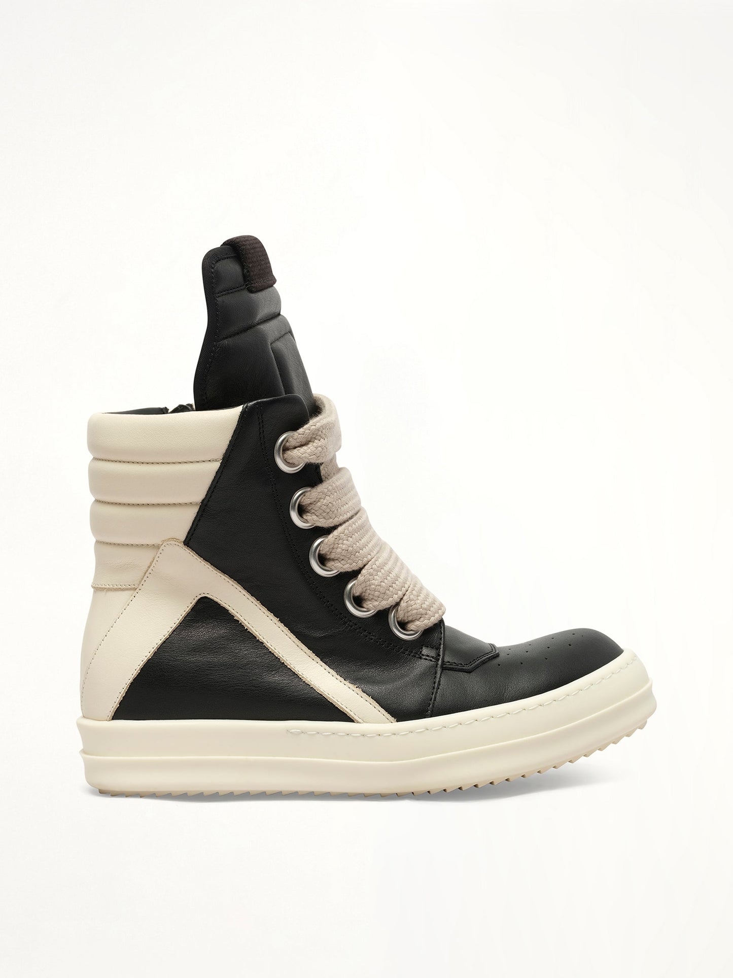 Image of Sneakers. Product name - Jumbolace Geobasket in Black colour by brand - RICK OWENS