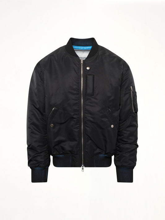 WOOYOUNGMI Dyed Bomber Jacket (Black)