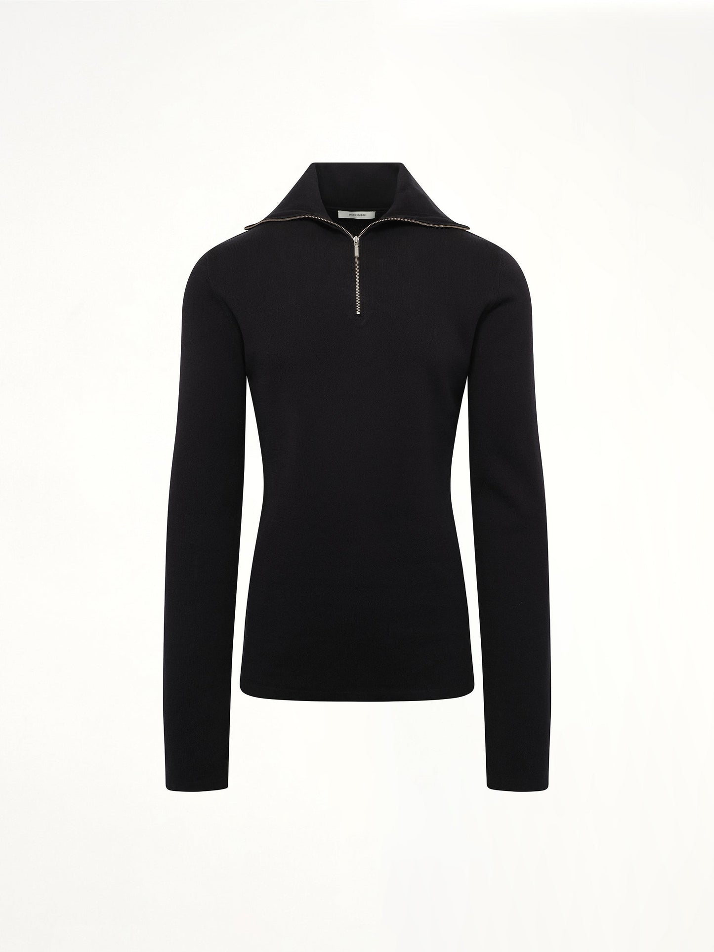 ENTIRE STUDIOS Zip Up Turtle Neck (Black)
