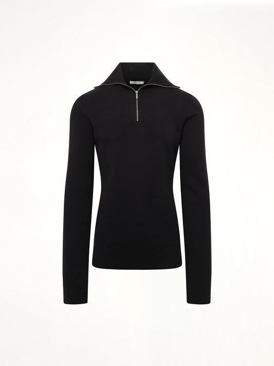 ENTIRE STUDIOS Zip Up Turtle Neck (Black)