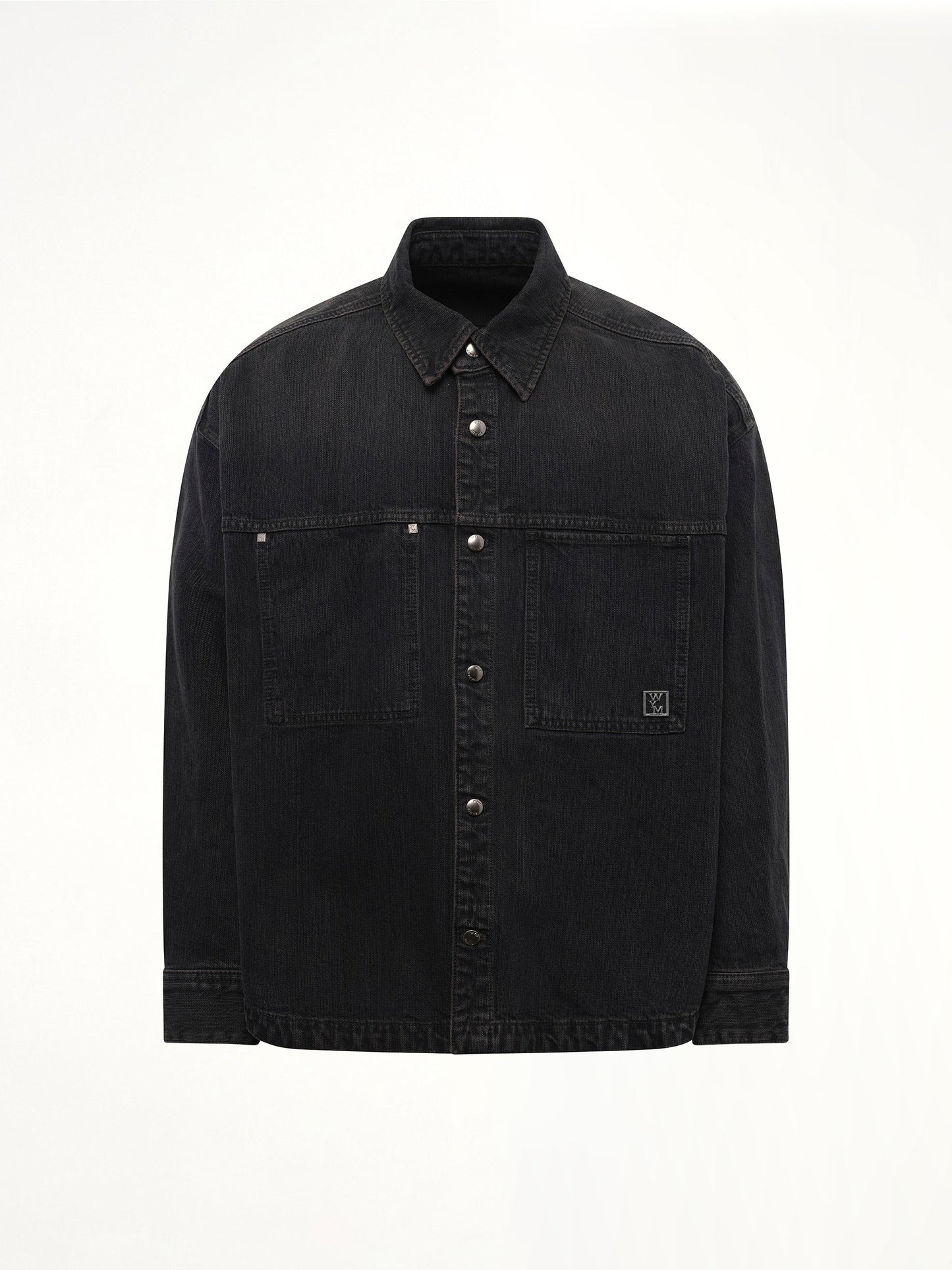 WOOYOUNGMI Double Pocket Denim Shirt (Black)
