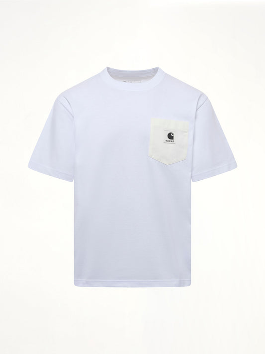 SACAI Carhartt WIP Cotton Jersey T-Shirt (White)