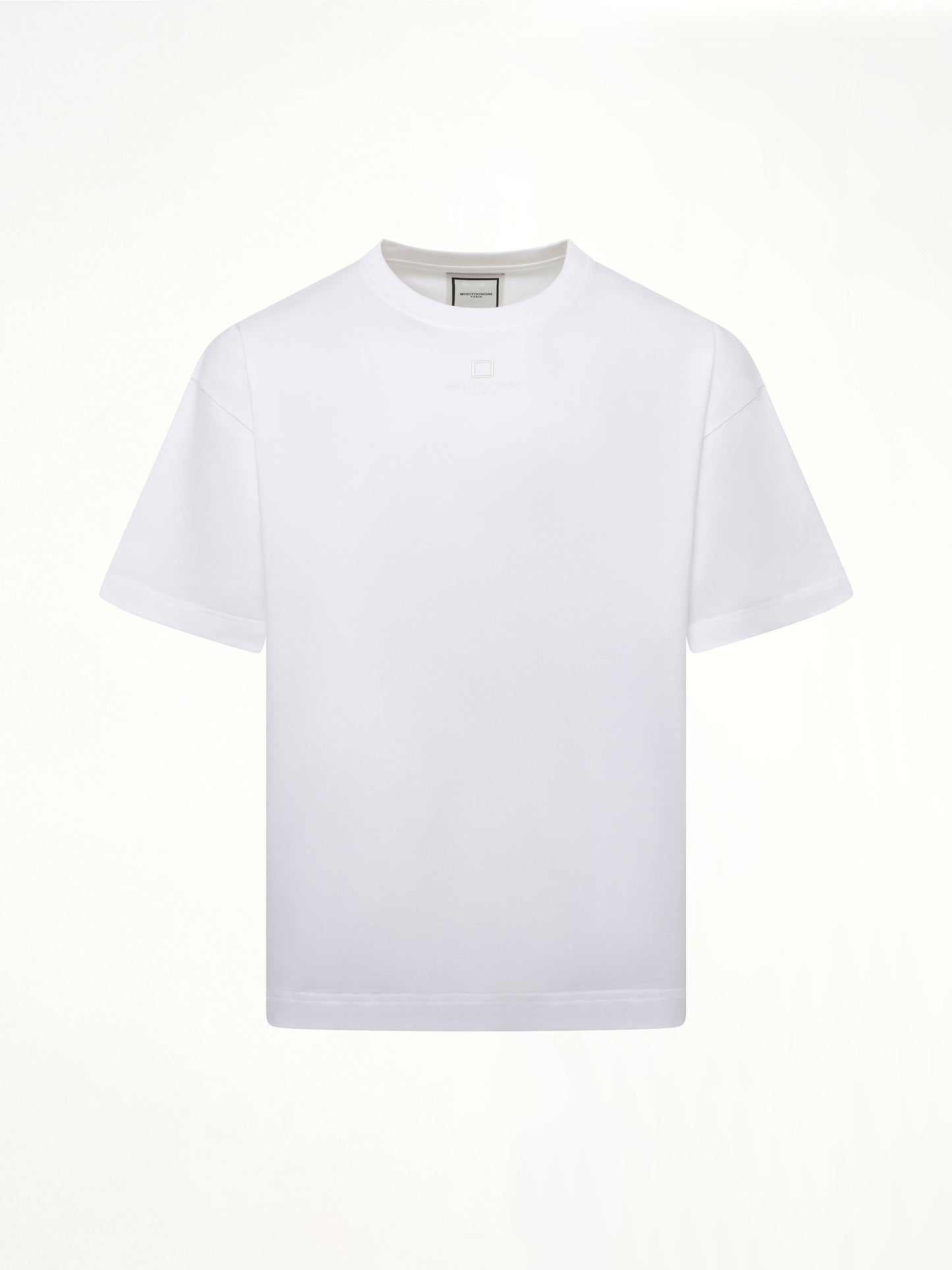 WOOYOUNGMI Square Embroidery T-Shirt (White)