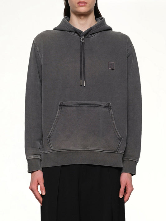 Image of a model wearing Outerwear. Productname: WOOYOUNGMI Hoodie in GREY colour by brand - WOOYOUNGMI