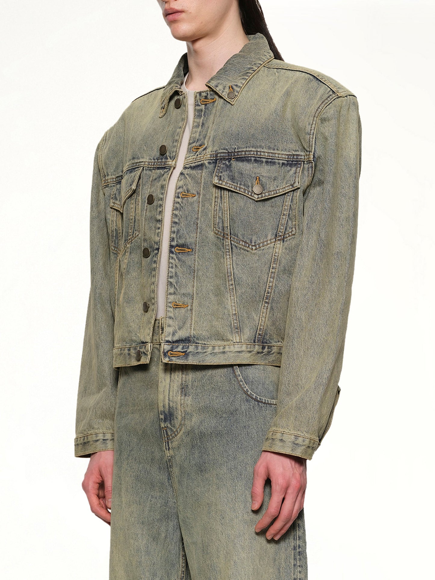 ENTIRE STUDIOS Shrunken Denim Jacket (Surfacewave)