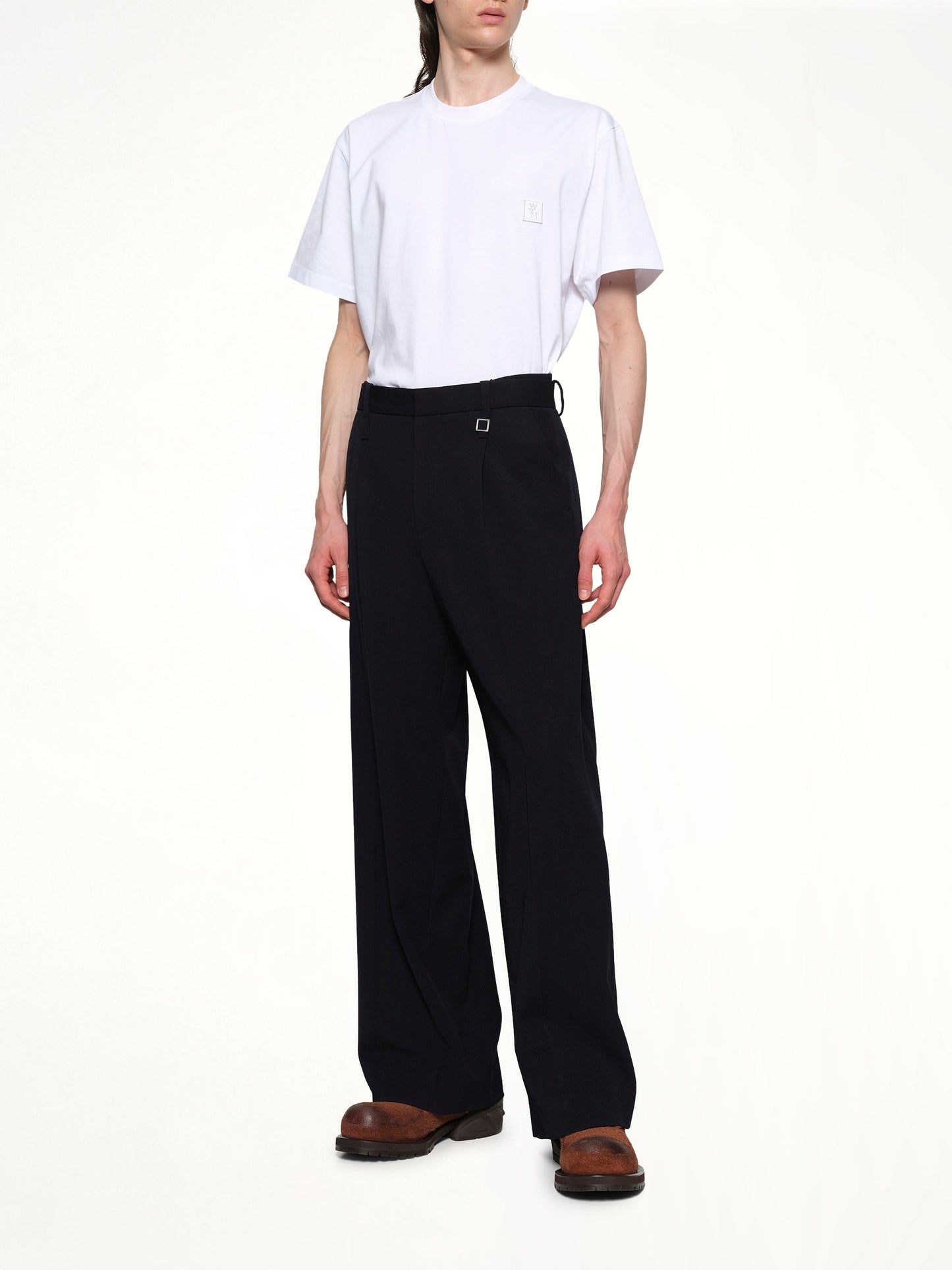 WOOYOUNGMI Wide Slacks (Navy)