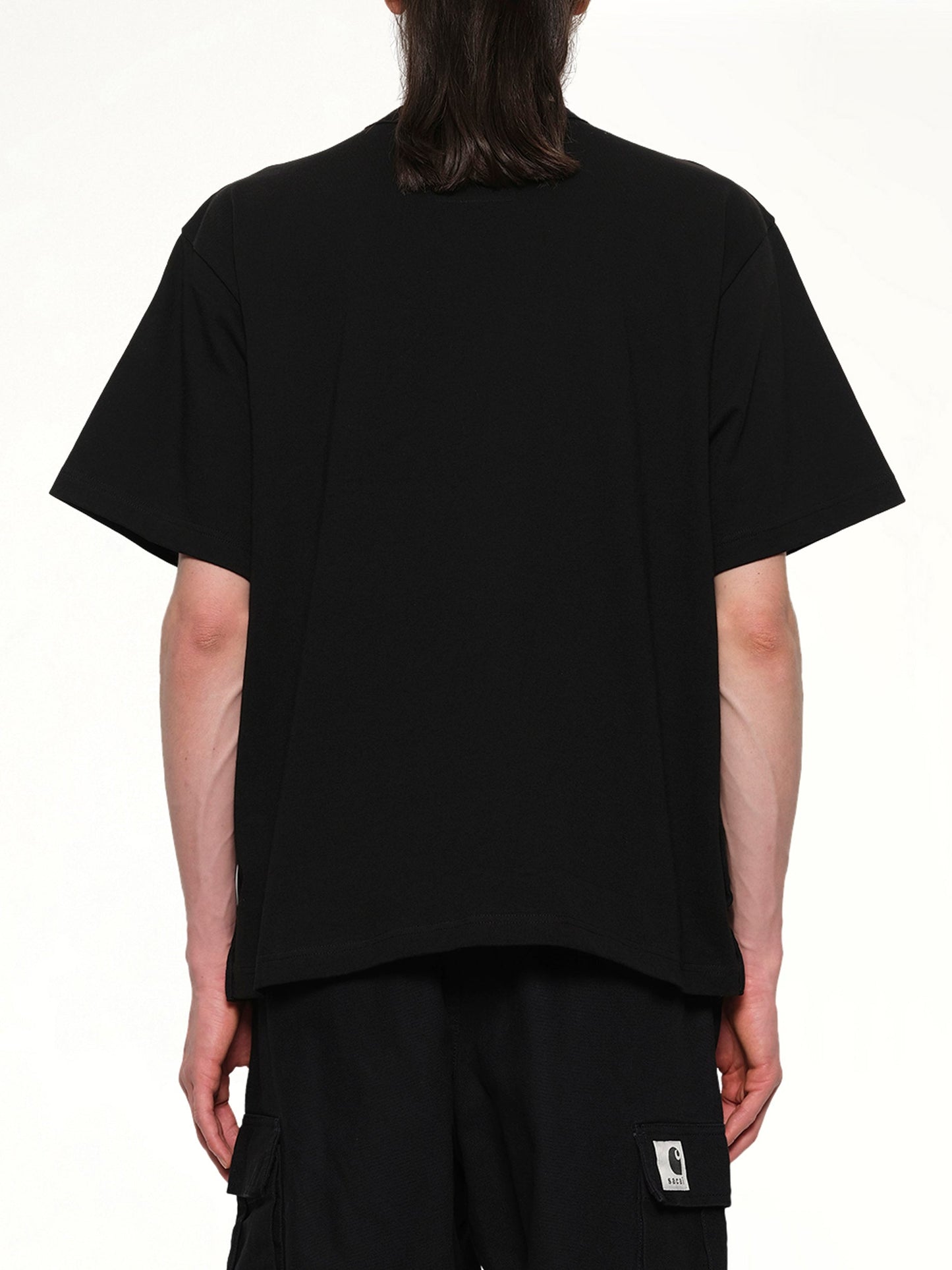 SACAI Carhartt WIP Cotton Jersey T-Shirt (Black)