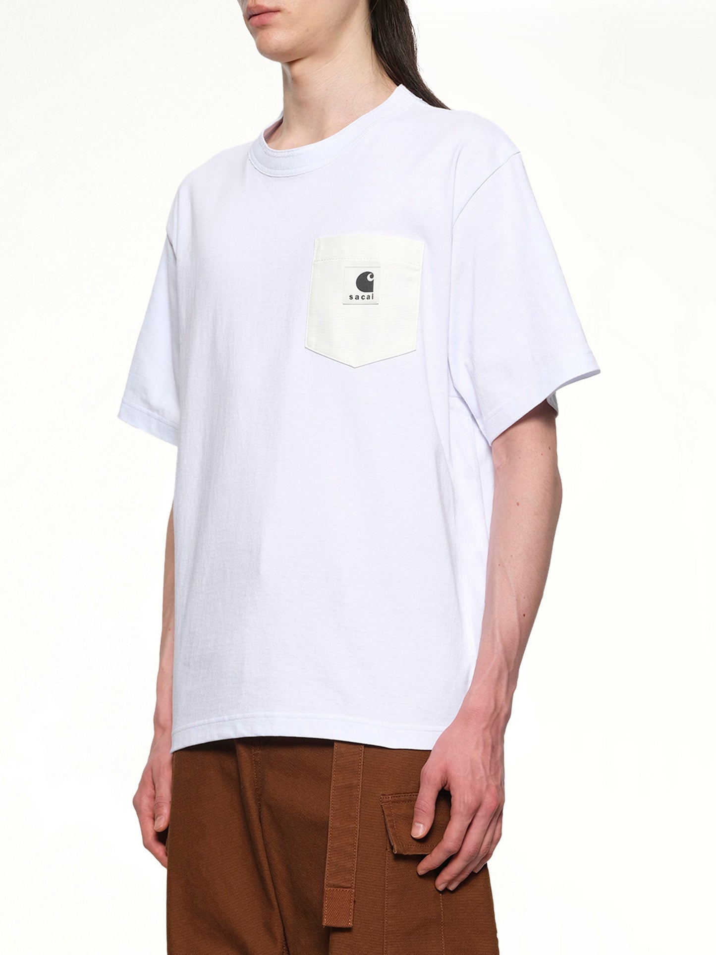 SACAI Carhartt WIP Cotton Jersey T-Shirt (White)