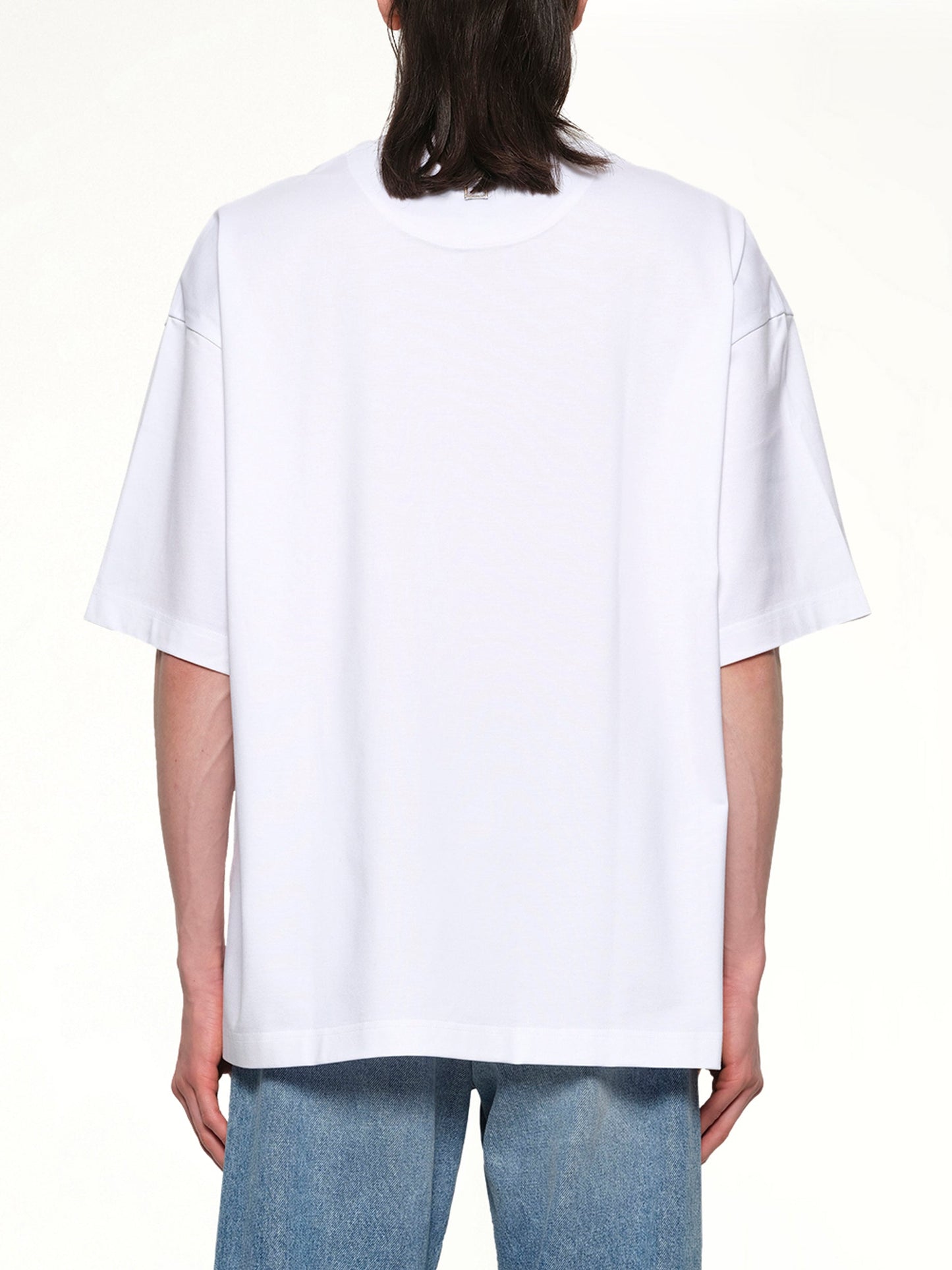 WOOYOUNGMI Square Embroidery T-Shirt (White)