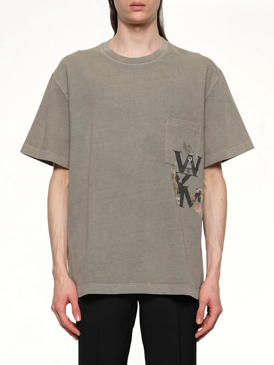 Image of a model wearing Tops. Productname: WOOYOUNGMI WYM T-Shirt in BEIGE colour by brand - WOOYOUNGMI