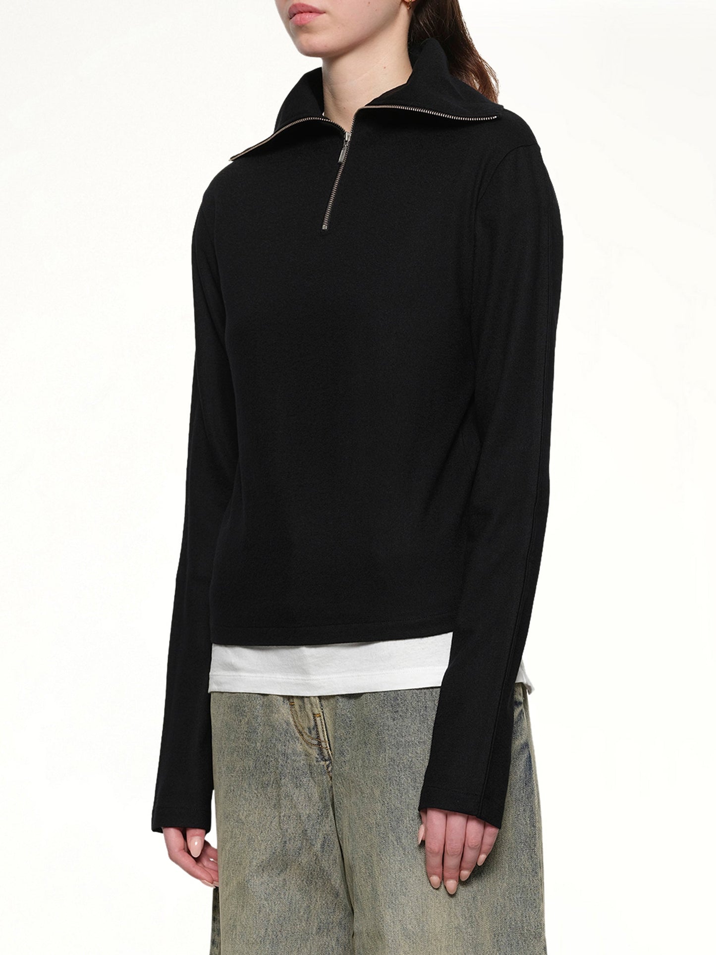 ENTIRE STUDIOS Apex Wool Top (Black)