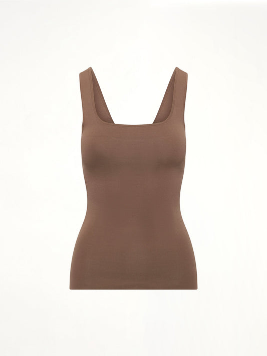 ENTIRE STUDIOS Squared Neck Top (Tan)