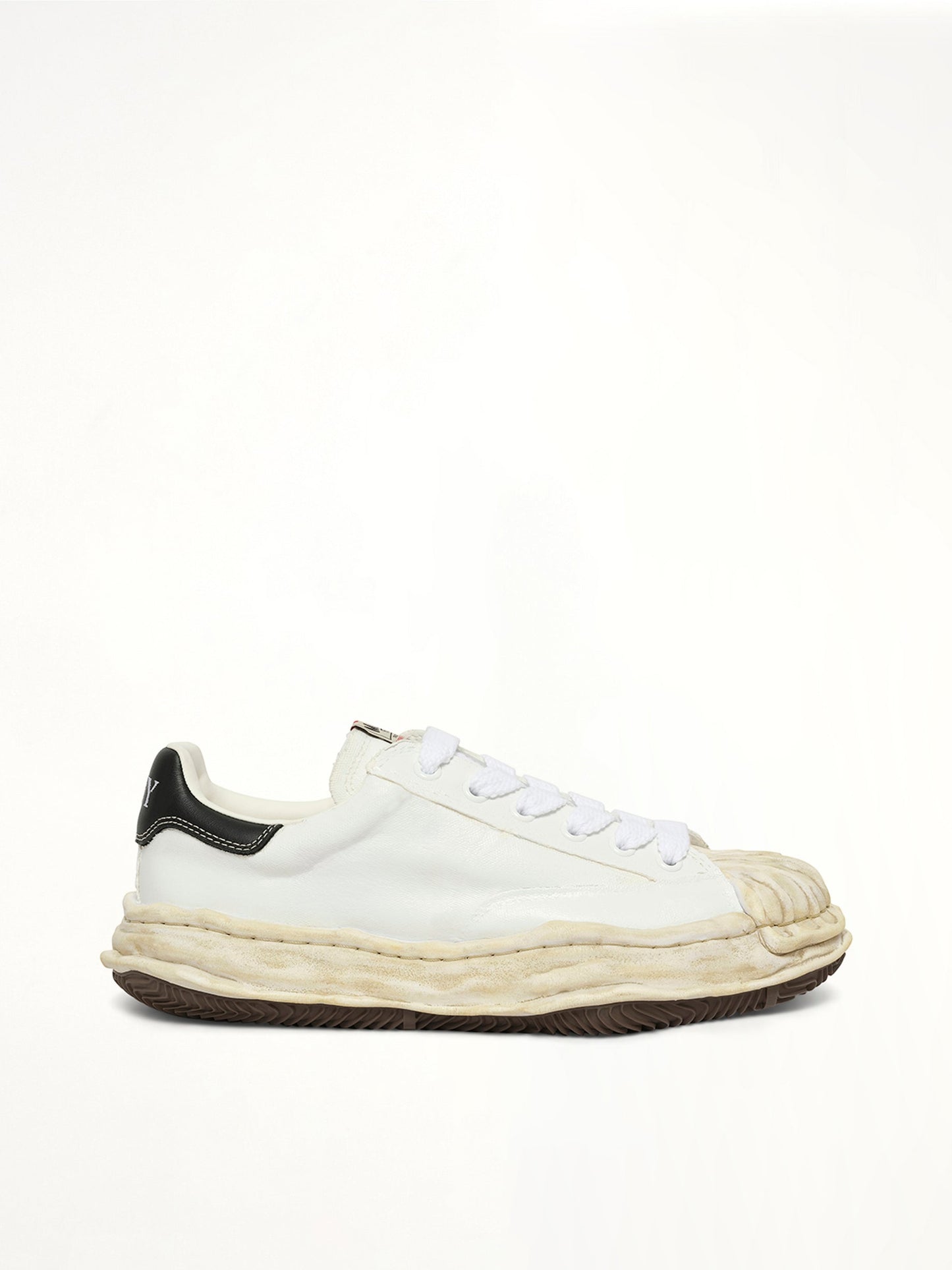 Image of Sneakers. Product name - Blakey OG Torn Sneaker in White colour by brand - MAISON MIHARA YASUHIRO