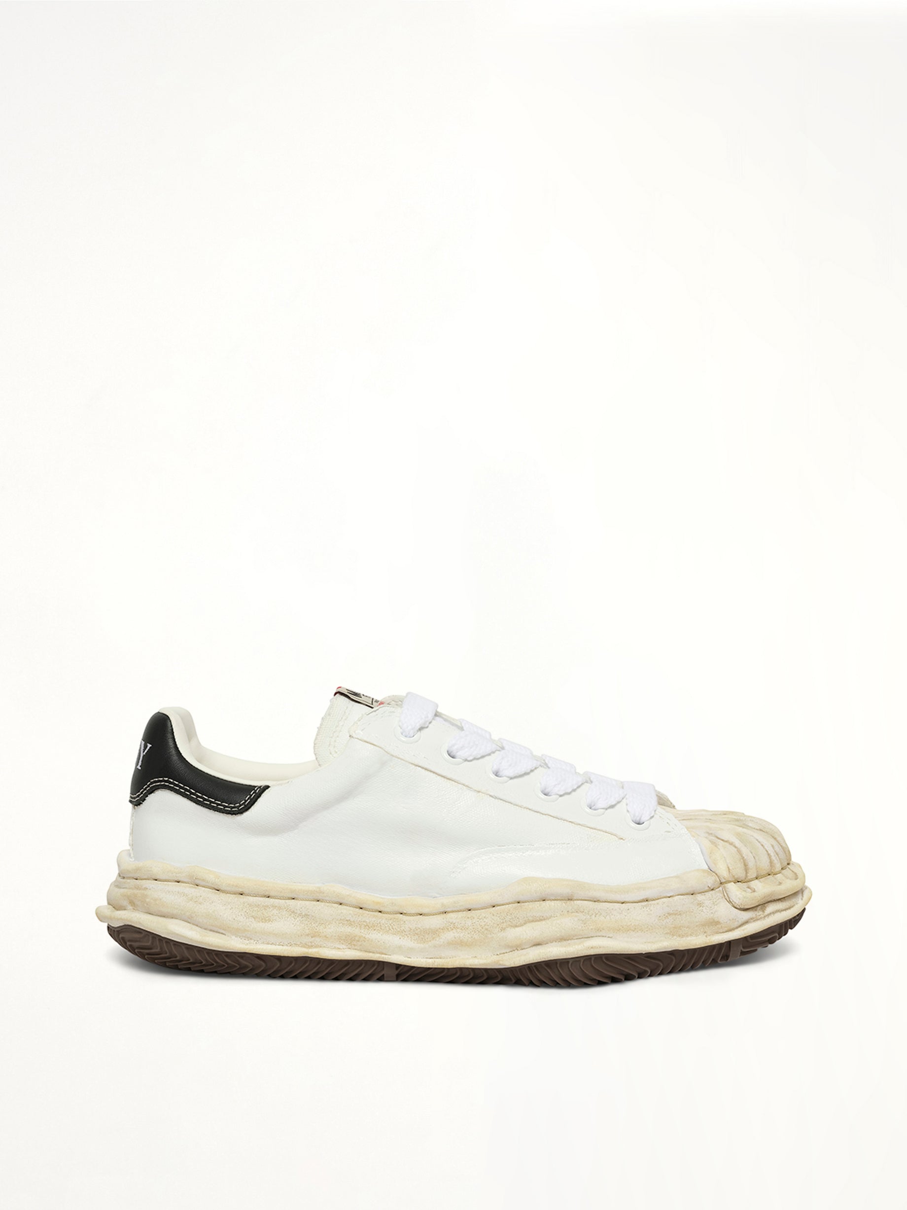 Image of Sneakers. Product name - Blakey OG Torn Sneaker in White colour by brand - MAISON MIHARA YASUHIRO