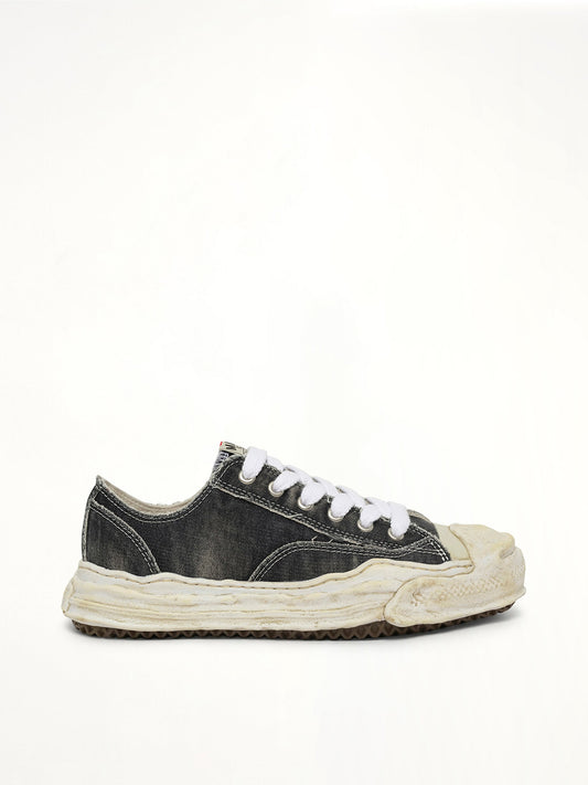 Image of Sneakers. Product name - Hank OG Sole Bleaching Sneaker in Black colour by brand - MAISON MIHARA YASUHIRO