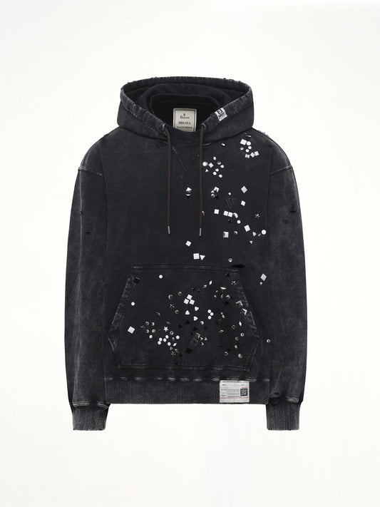 MAISON MIHARA YASUHIRO Embellished Bleached Hoodie (Black)