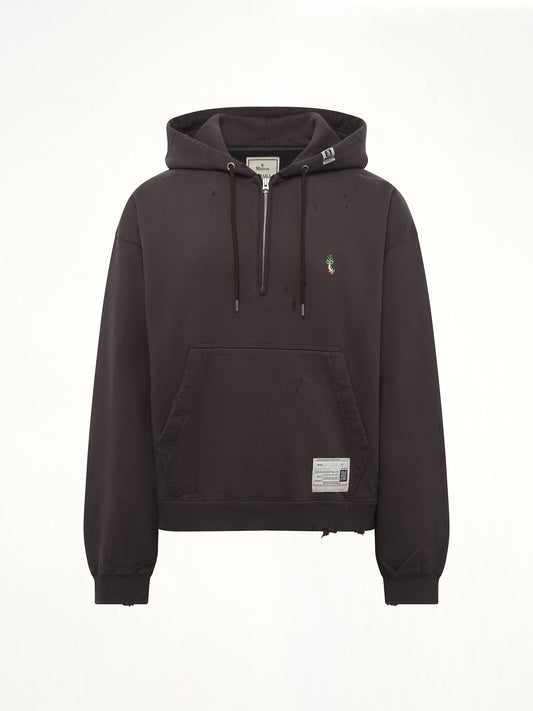 MAISON MIHARA YASUHIRO Triple Layered Half Zip Hoodie (Black)