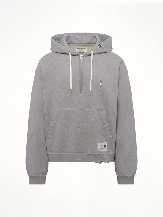MAISON MIHARA YASUHIRO Triple Layered Half Zip Hoodie (Gray)