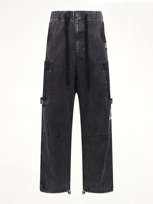 MAISON MIHARA YASUHIRO Cotton Satin Cargo Trousers (Black)