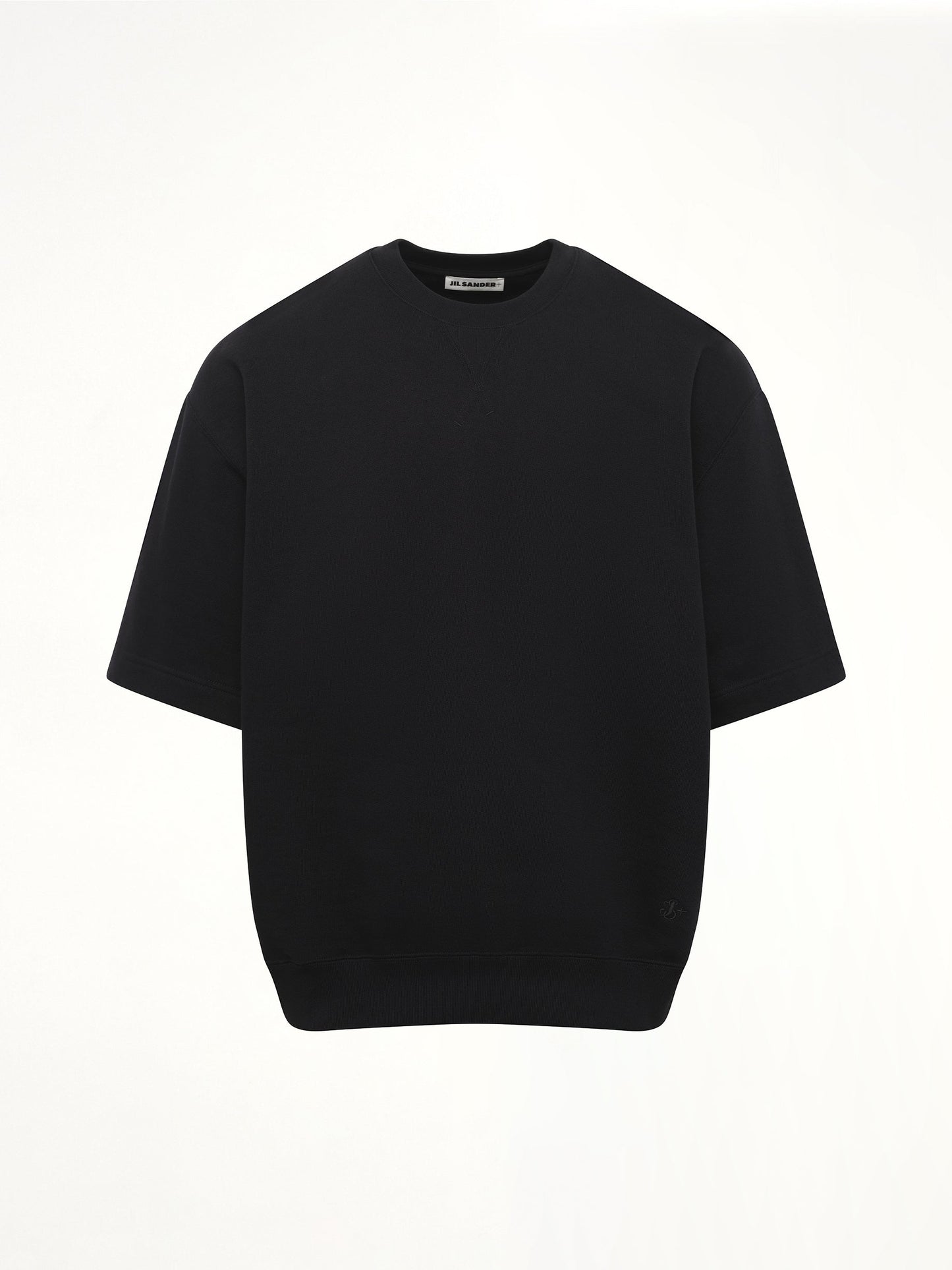 JIL SANDER Crewneck Short Sleeve Sweatshirt (Black)