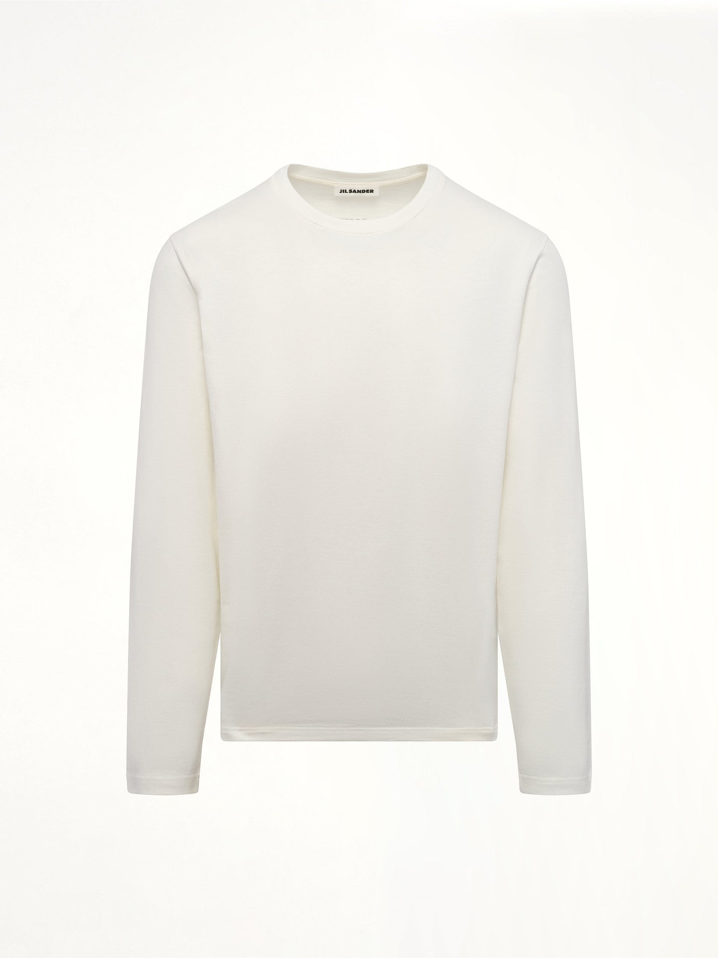 JIL SANDER Long Sleeve Logo T-Shirt (Coconut)