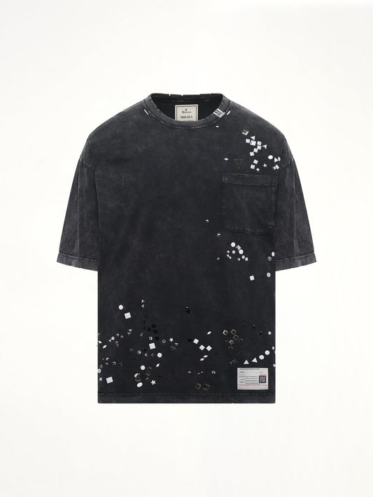 MAISON MIHARA YASUHIRO Embellished Bleached T-Shirt (Black)