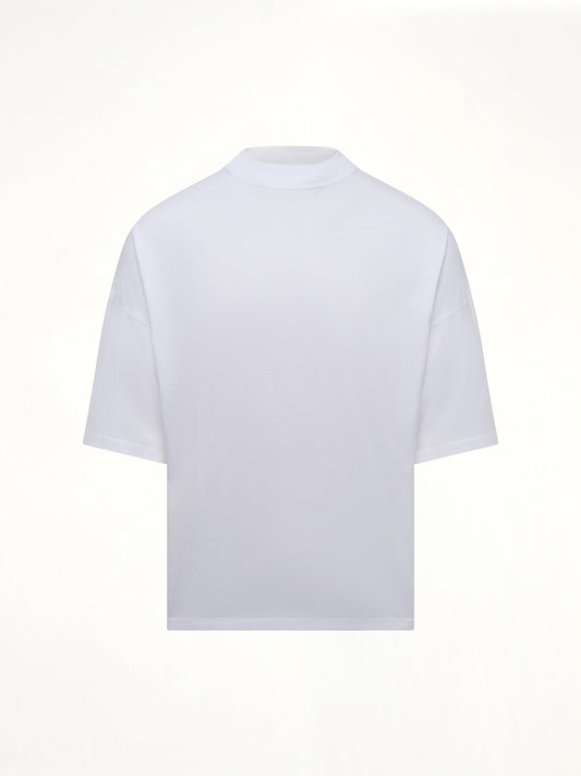JIL SANDER Mock Neck T-Shirt (White)