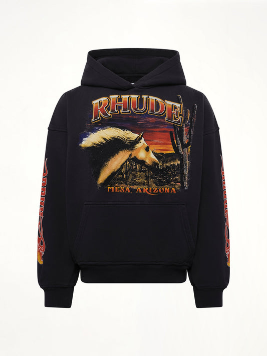 RHUDE Mesa Stallion Hoodie (Vintage Black/Red)