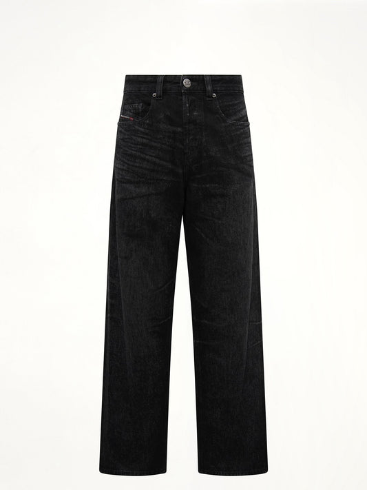 DIESEL 2001 D-MACRO-FSH Relaxed Jeans (Black)