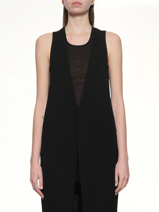 Image of a model wearing Outerwear. Productname: RICK OWENS SL Cyclops Coat in Black colour by brand - RICK OWENS