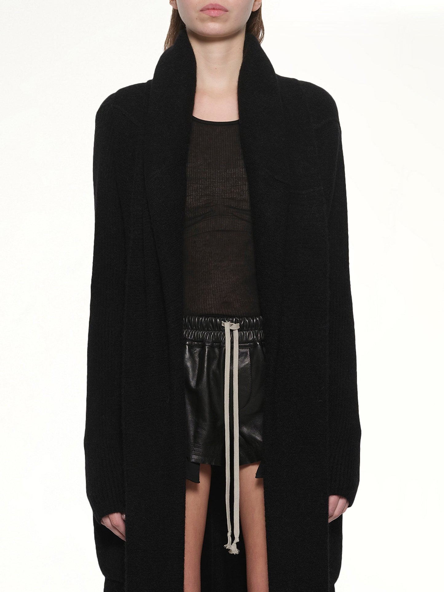 Image of Dresses. Productname: RICK OWENS Las Palmas Robe in Black colour by brand - RICK OWENS
