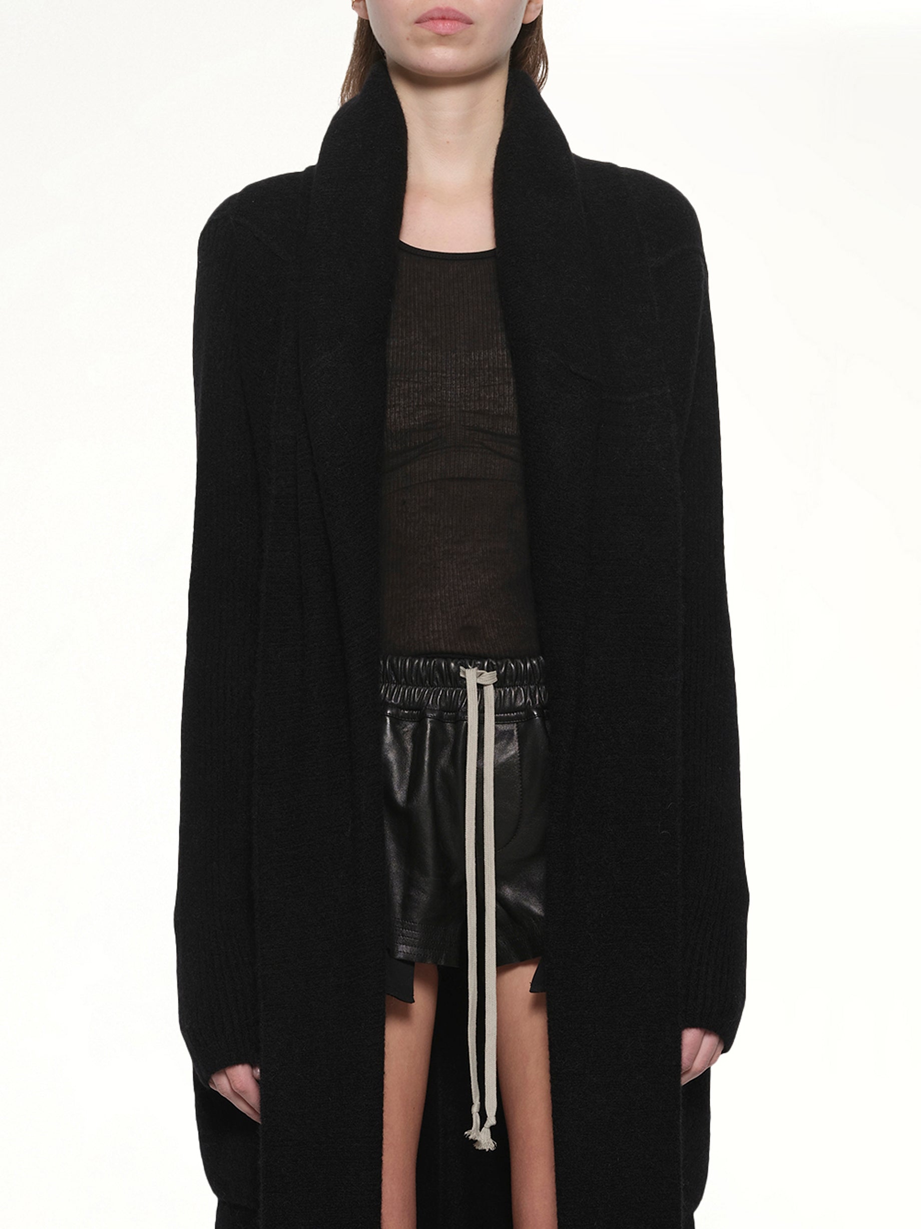 Image of Dresses. Productname: RICK OWENS Las Palmas Robe in Black colour by brand - RICK OWENS