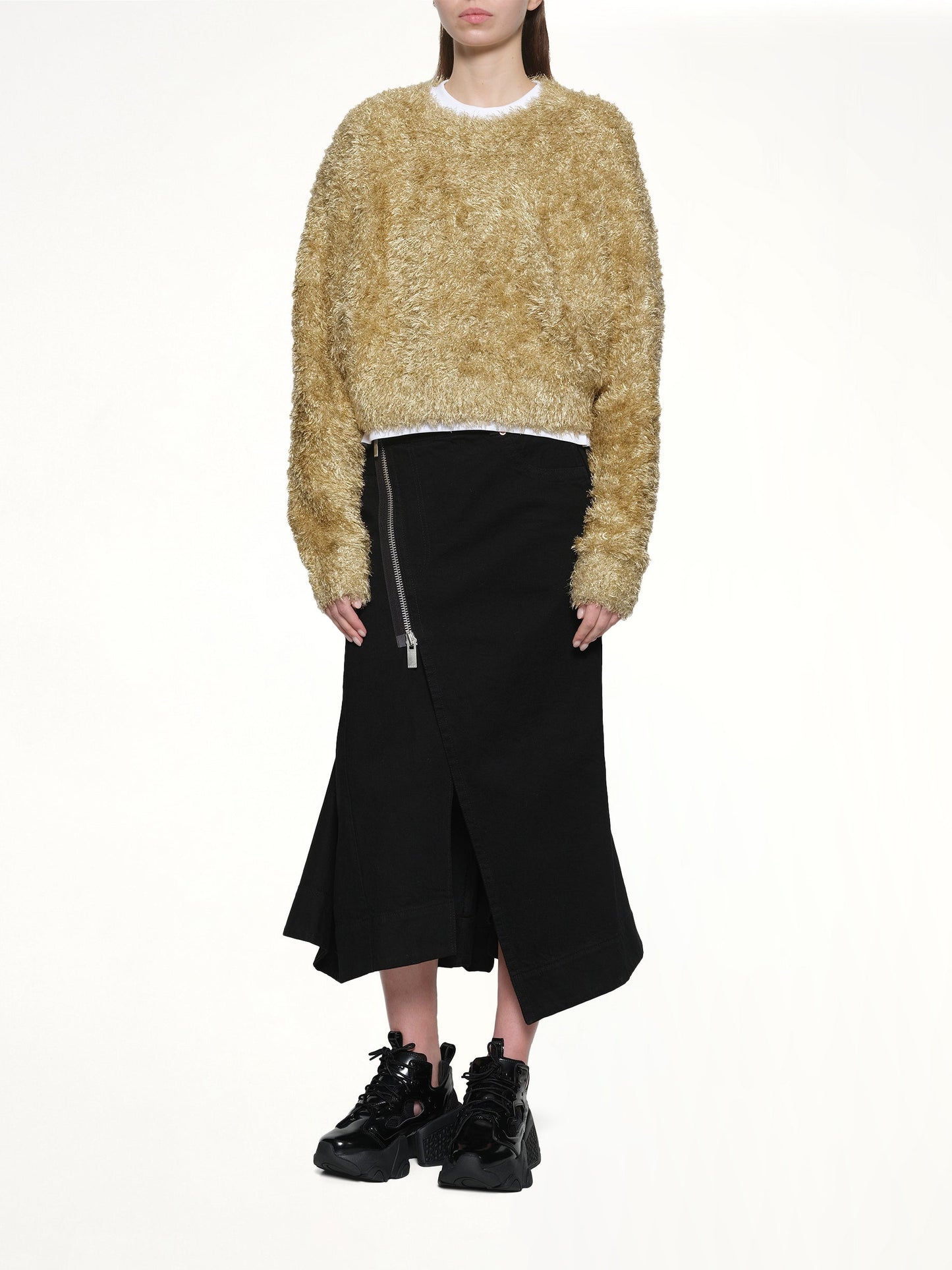 NOIR KEI NINOMIYA Polyester Lame Knit (Gold)