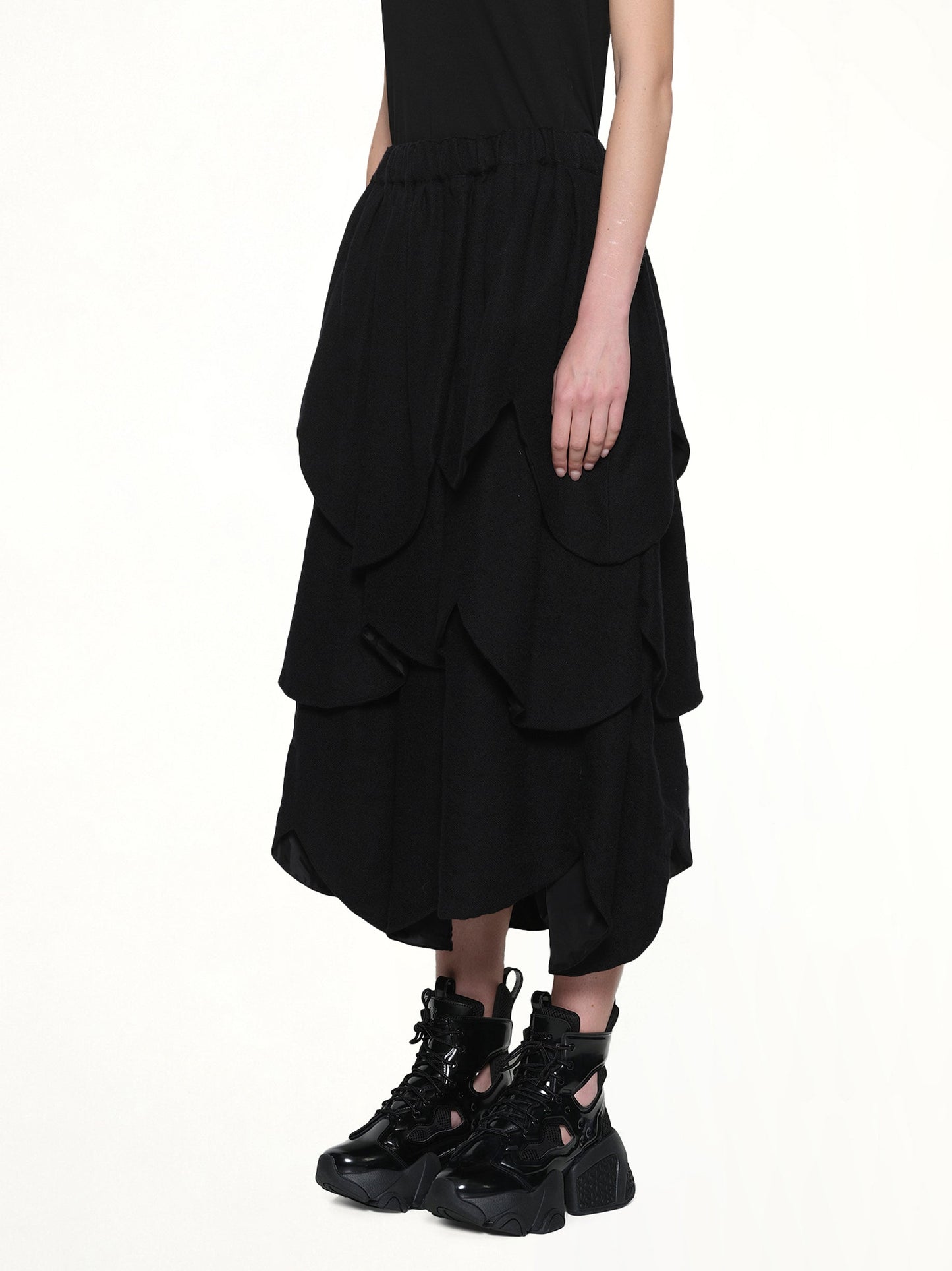 NOIR KEI NINOMIYA Gathered Skirt (Black)