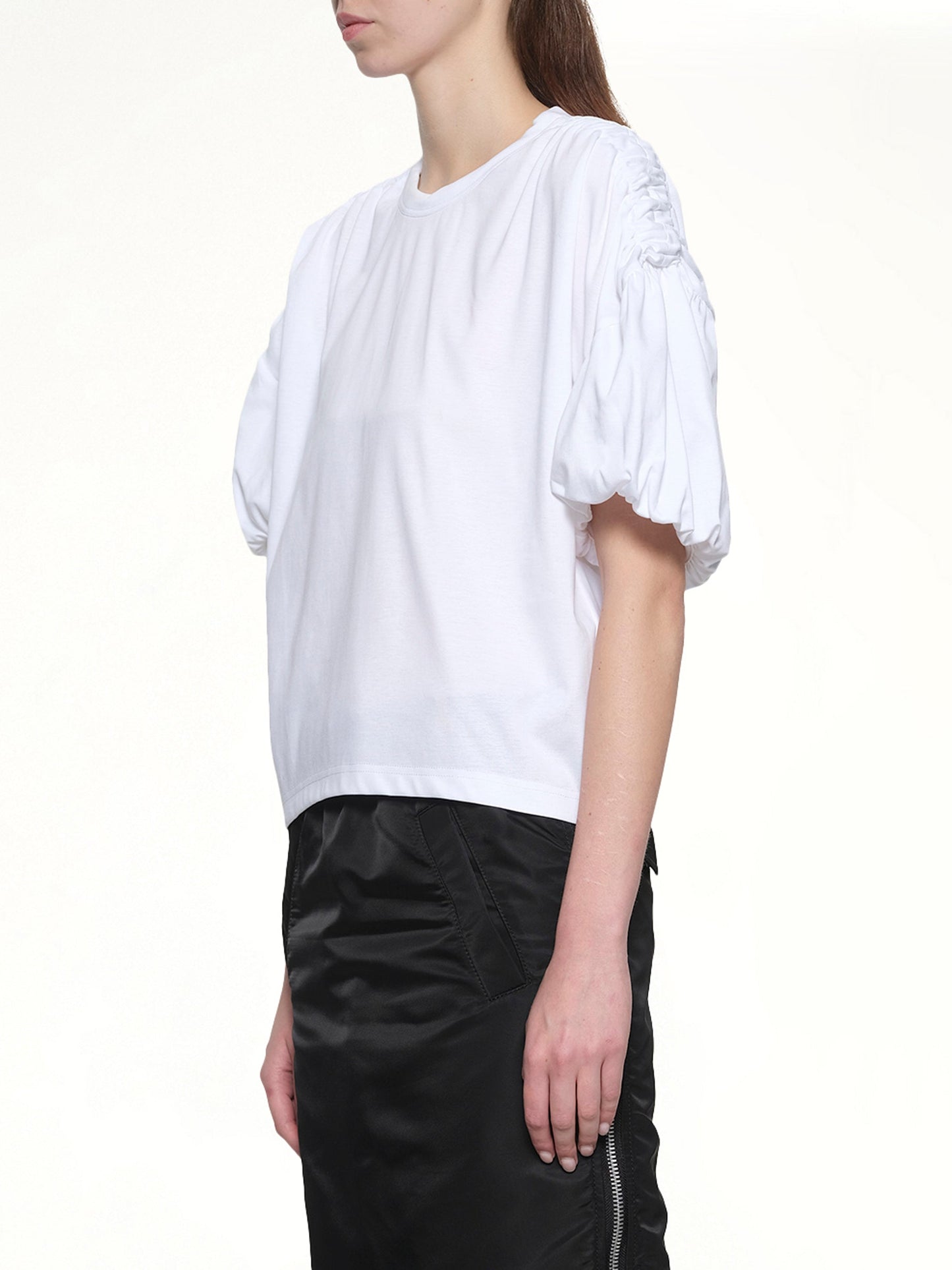 NOIR KEI NINOMIYA Cotton Ponte T-Shirt (White)