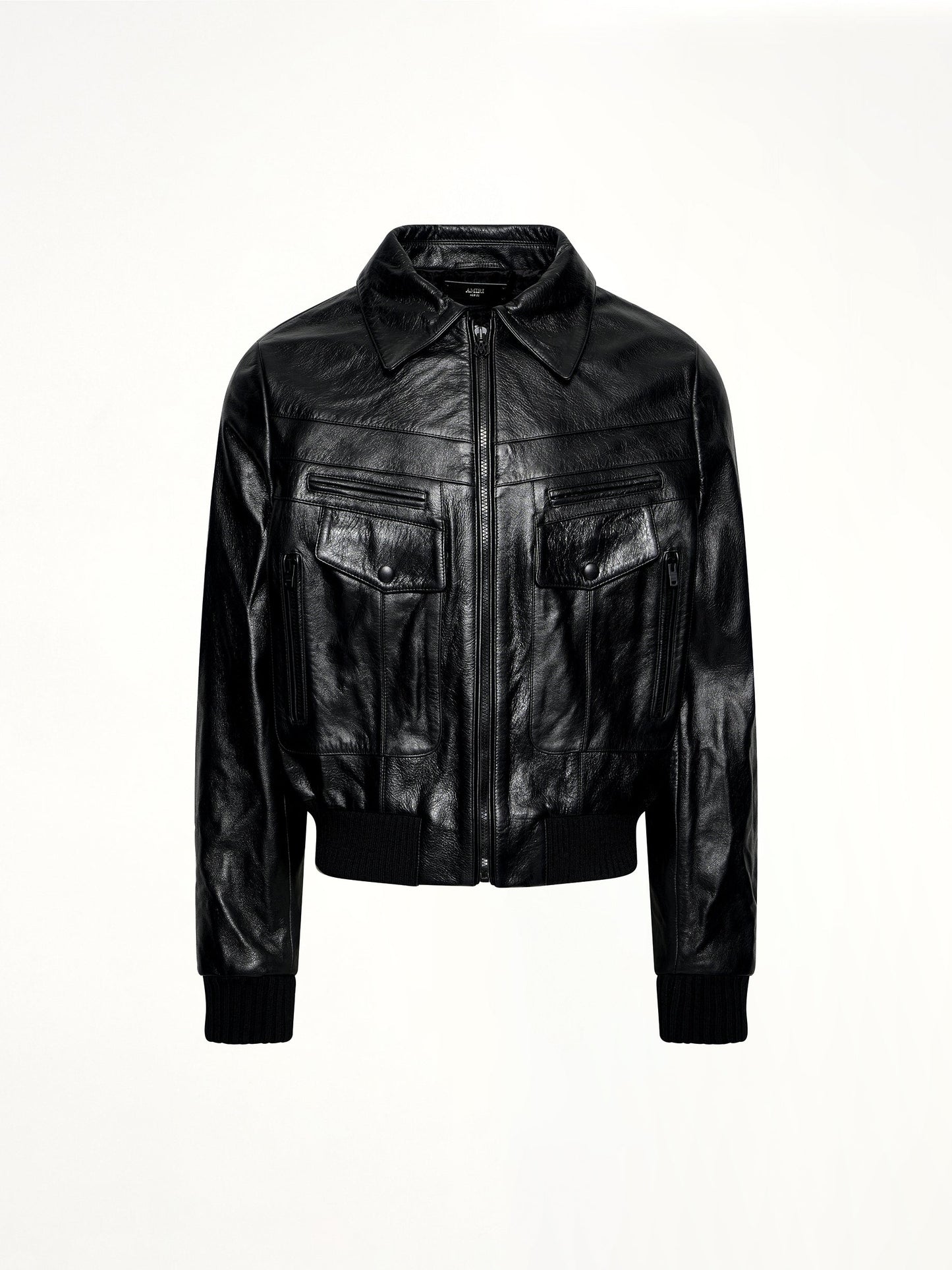 AMIRI Leather Double Pocket Blouson (Black)