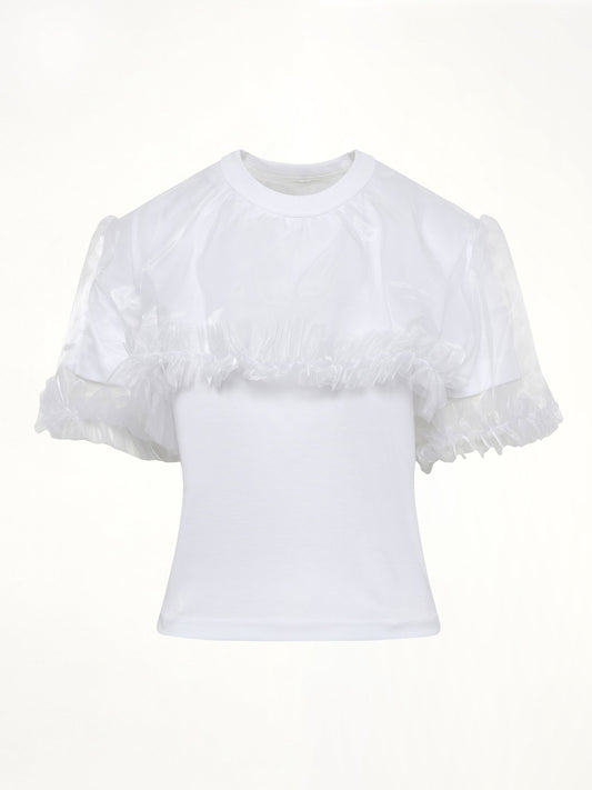 NOIR KEI NINOMIYA Tulle T-Shirt (White)