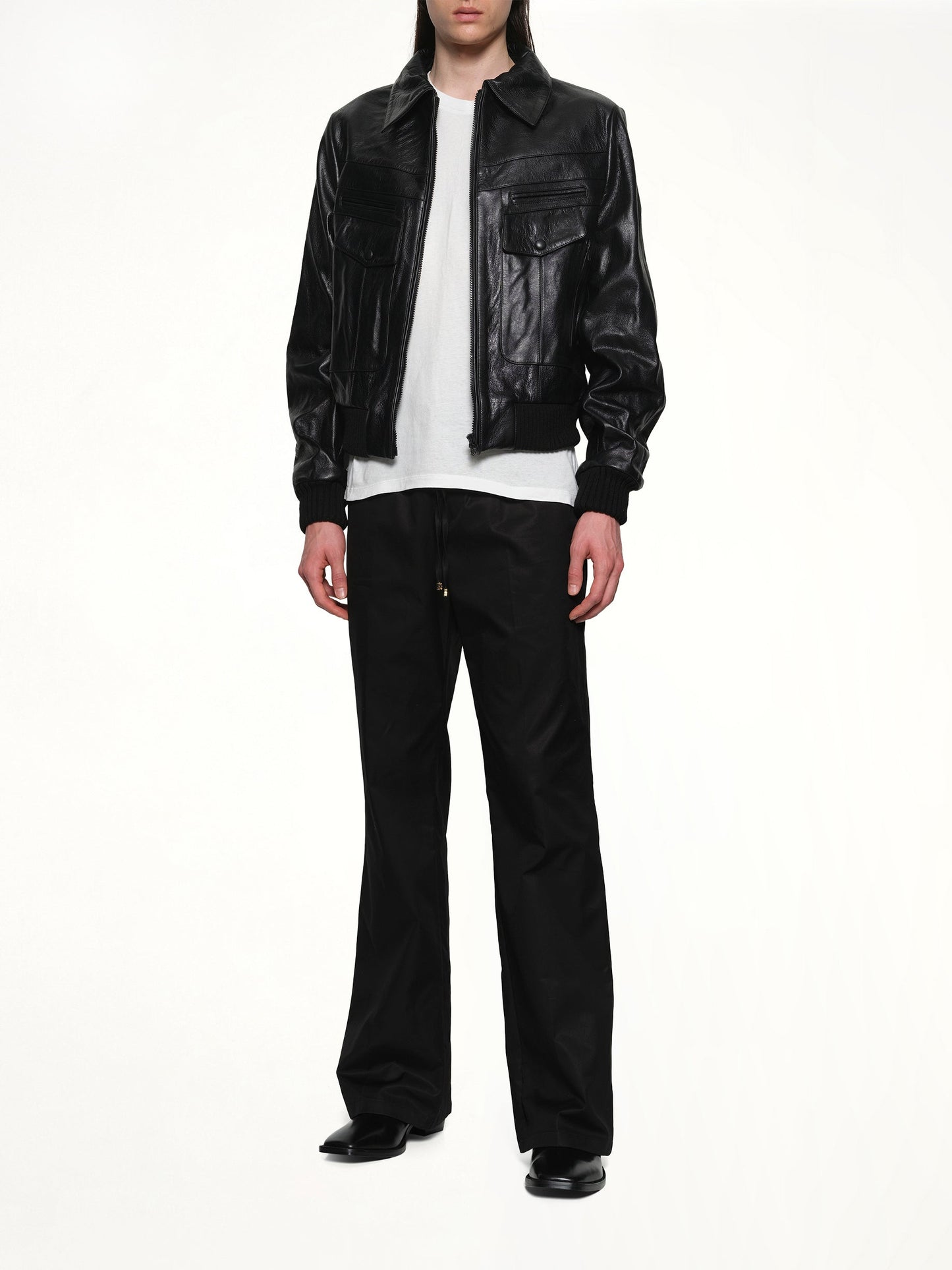 AMIRI Leather Double Pocket Blouson (Black)