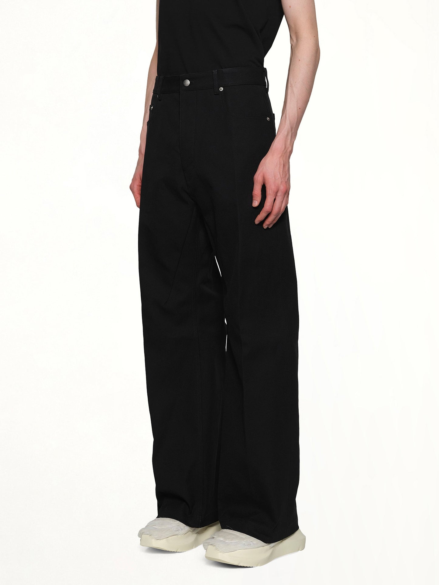 RICK OWENS Cotton Whipcord Geth Jeans (Black)