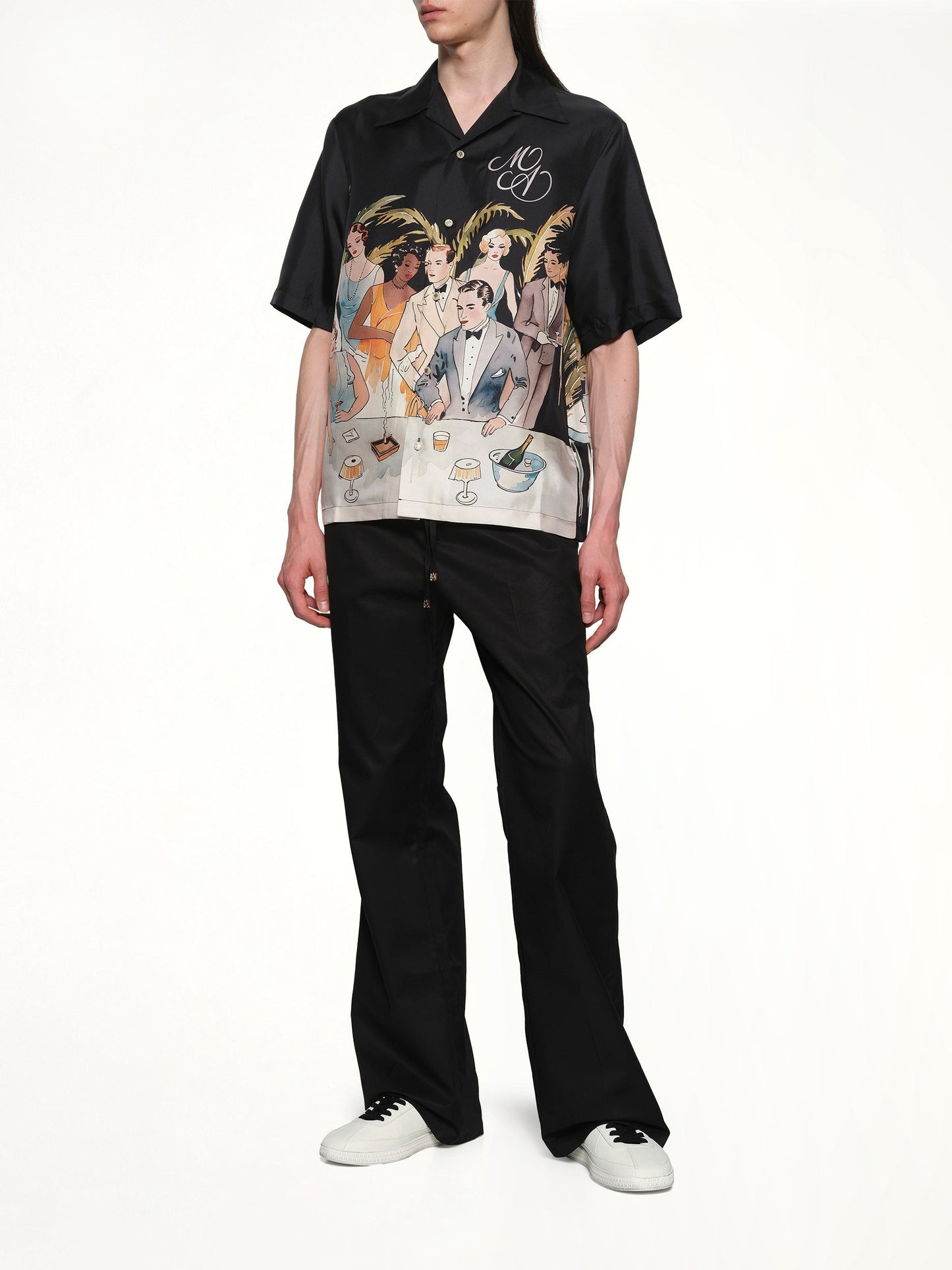 AMIRI Bar Scene Bowling Shirt (Black)