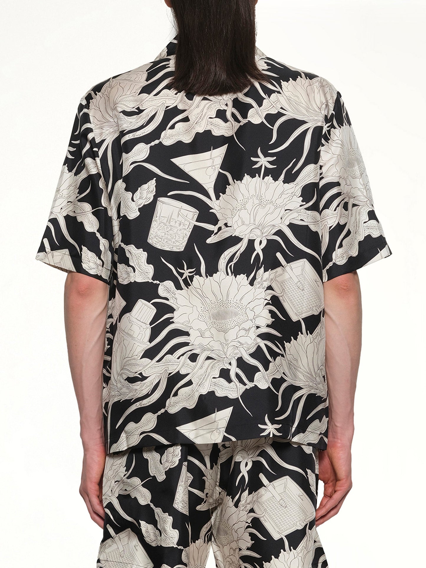 AMIRI Floral Bowling Shirt (Black)