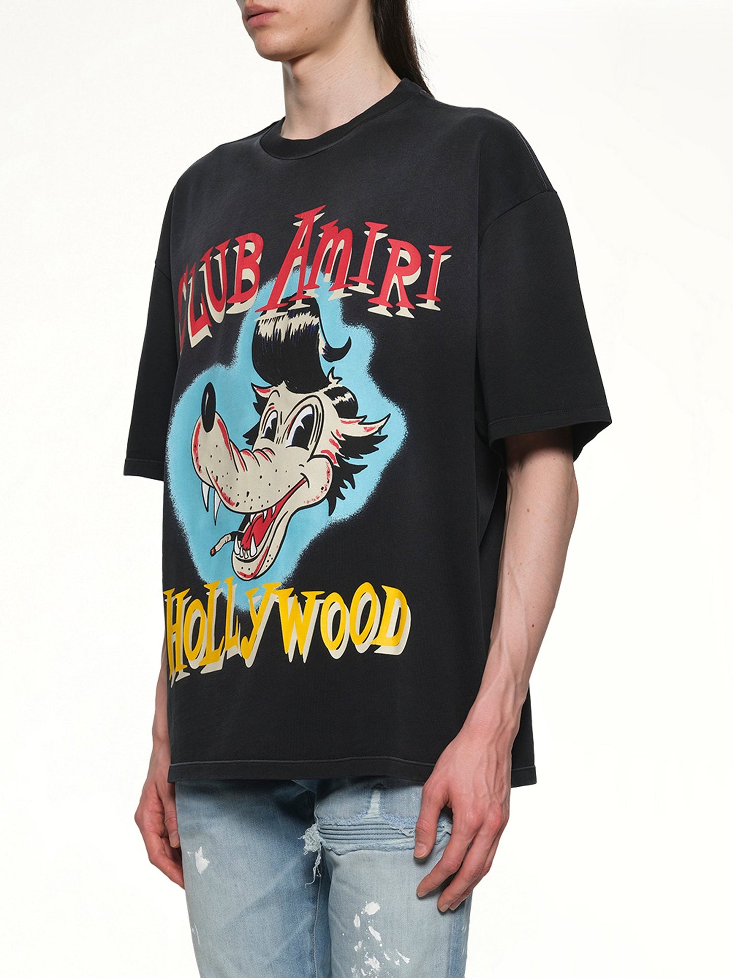 AMIRI Club Amiri Wolf Oversized Tee (Black)