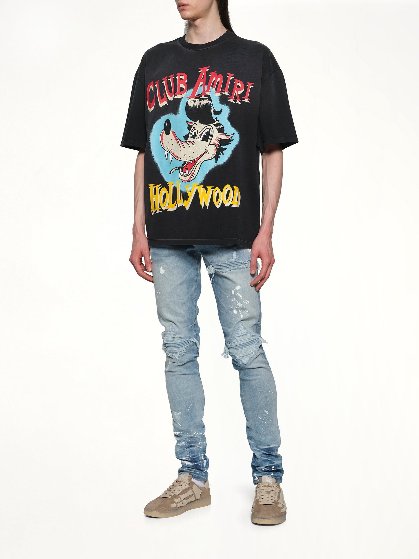 AMIRI Club Amiri Wolf Oversized Tee (Black)