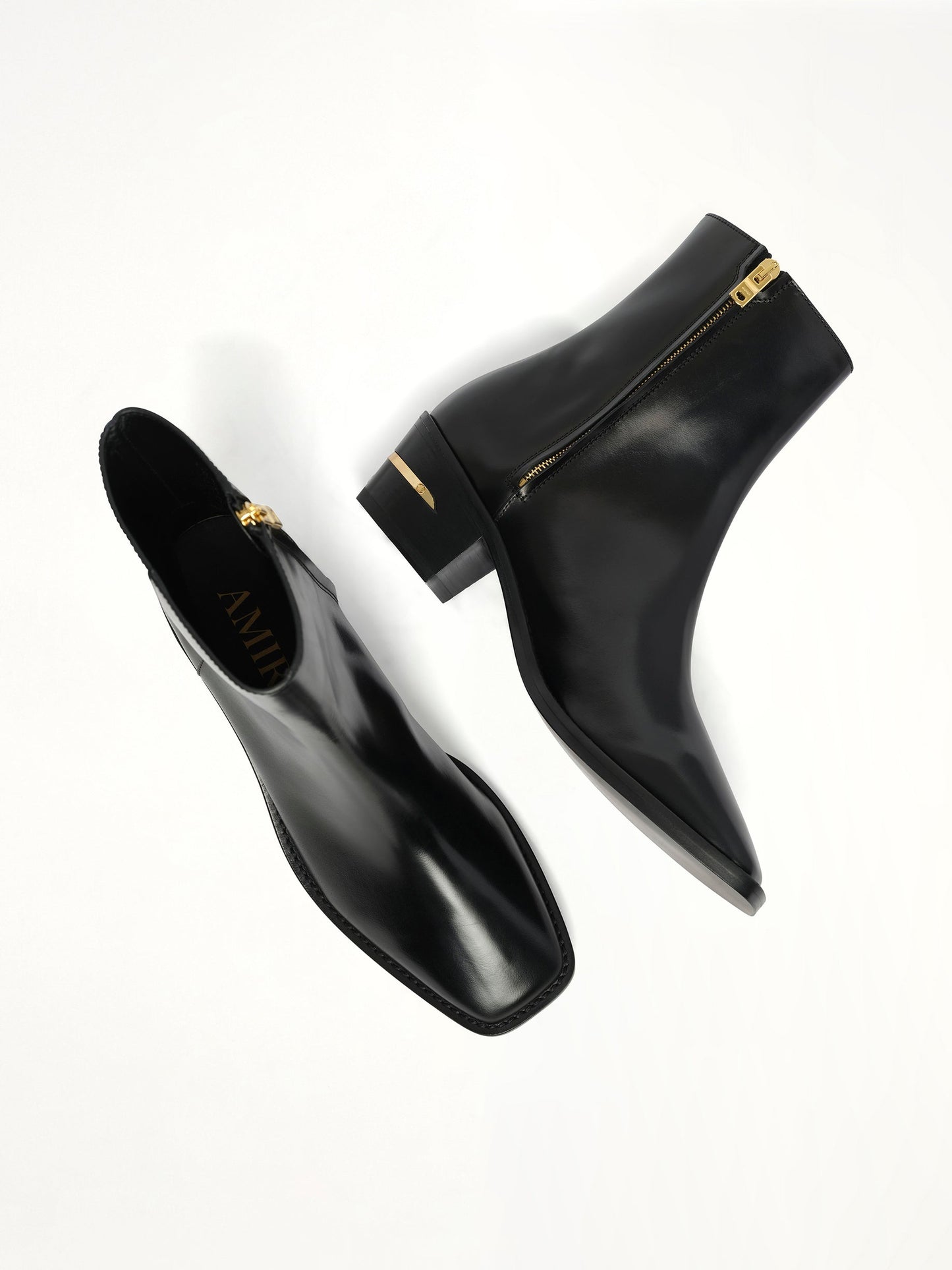 AMIRI MA Metallic Heel Boot (Black)
